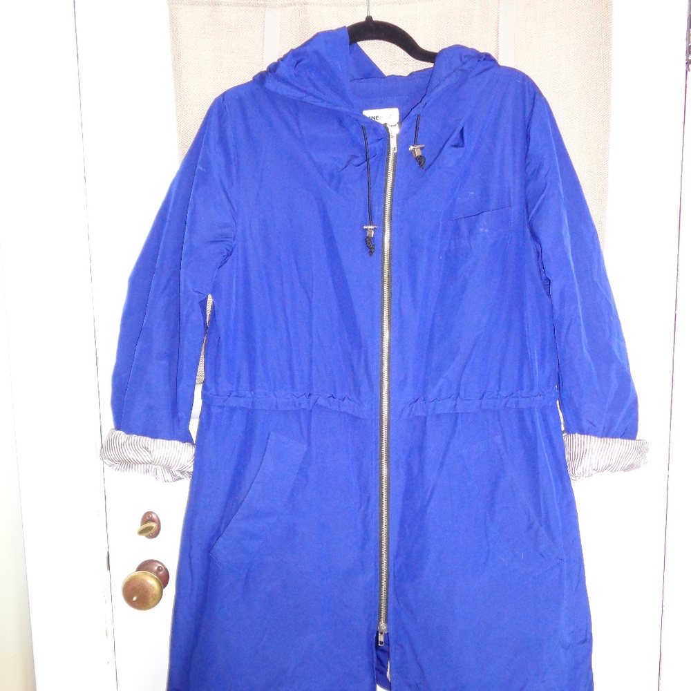 Jane Post Bright Blue Rain Jacket - image 1